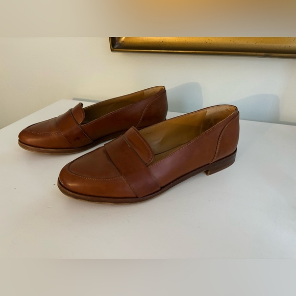 Sézane ‘Michel’ Cognac Tan Leather Loafers, Size 39 - Picture 6 of 8